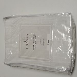 Fieldcrest sheer rod pocket curtain panel 50"x96"